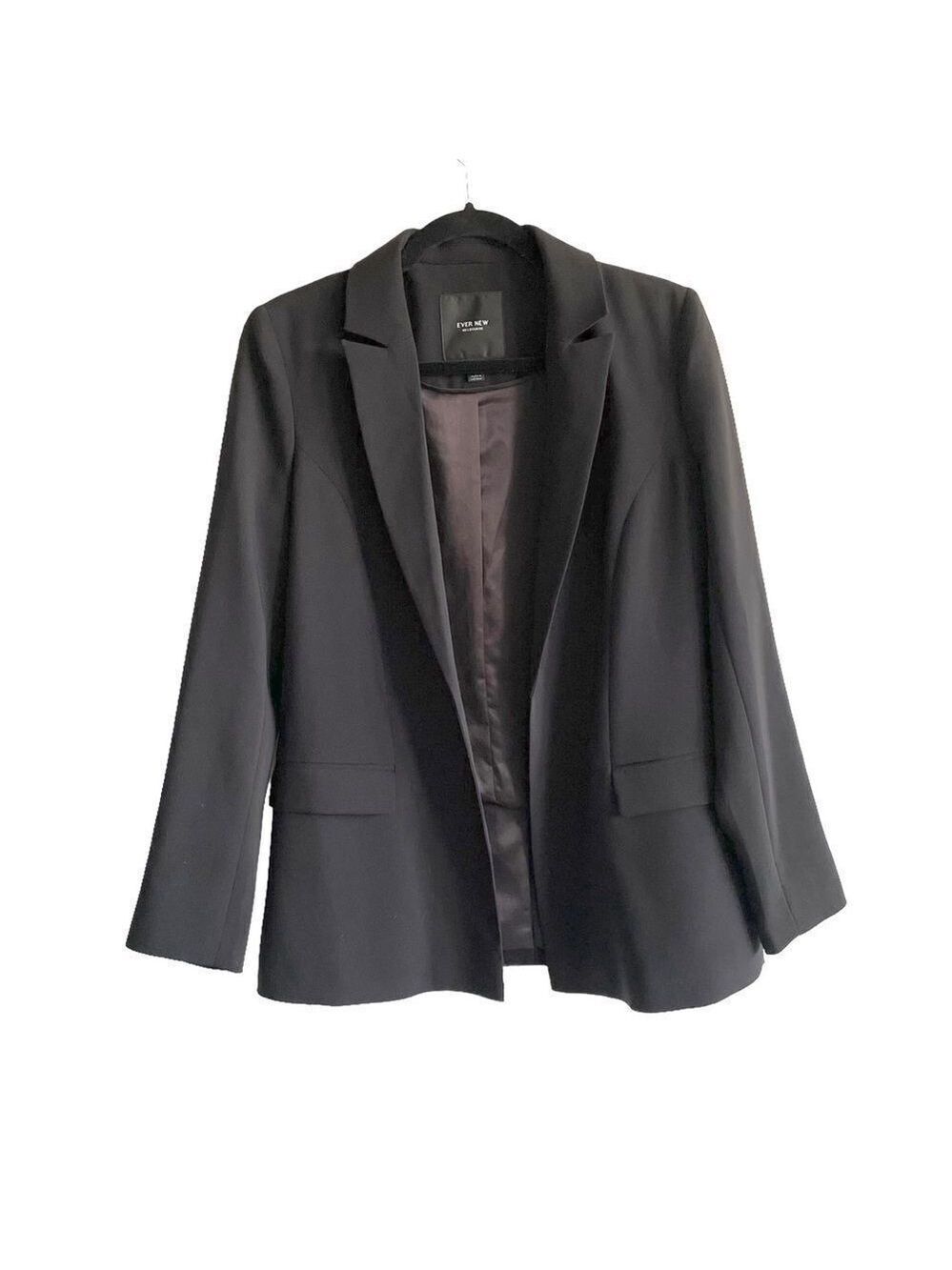 EVER NEW Melbourne Black Open Oversized Boyfriend Blazer 6